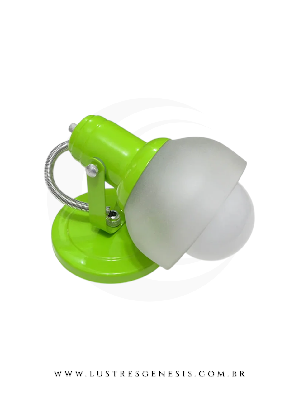 Arandela Spot Vidro Simples Colorido para parede interna e externa, com design moderno e acabamento em vidro fosco.